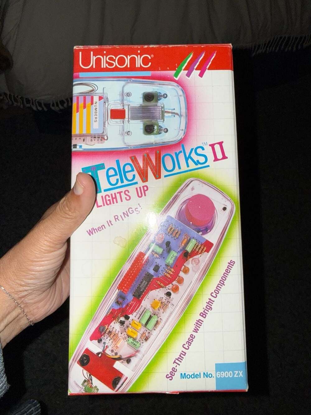 Unisonic TeleWorks II Model 6900 ZX Clear See-Through Telephone